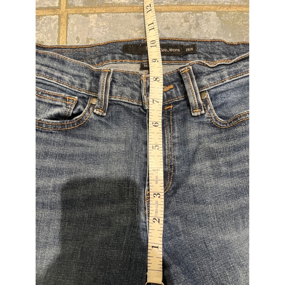 Calvin Klein Jeans Women's Size 28 Blue Ultimate Skinny Dark Wash Denim Chic‎ - Picture 8 of 11
